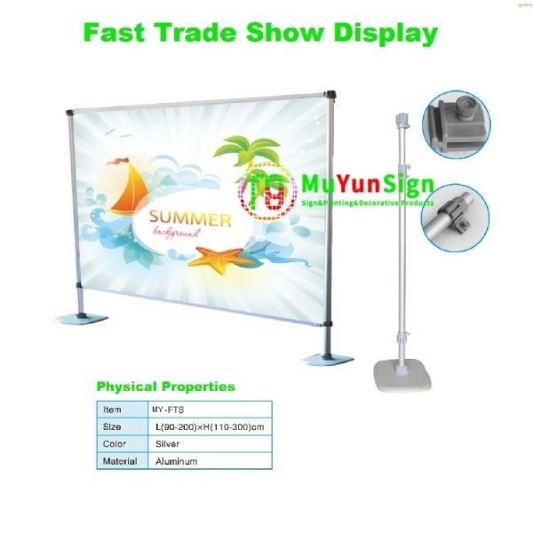 Aluminum Alloy Banner Display Stand Retractable Aircraft Grade for Trade Show