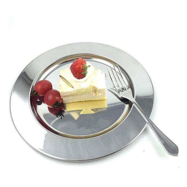 Nordic Style Metal Houseware 430 Stainless Steel Dessert Cheese Tray 32.5*0.7CM