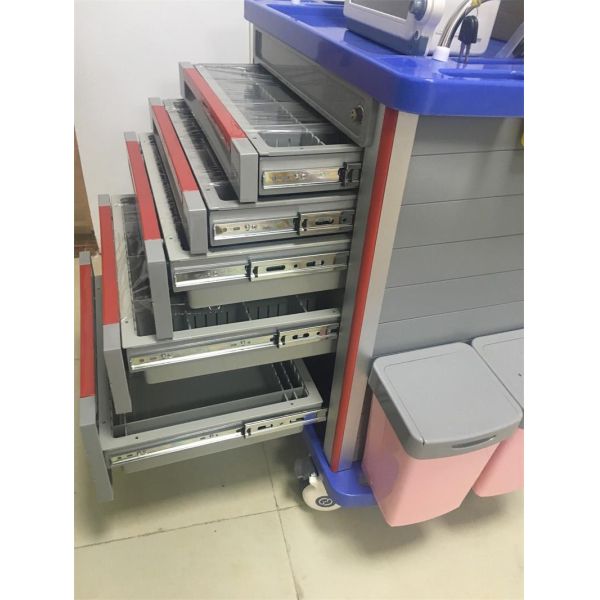 BR-ET001 ABS Mobile Hospital Medical Trolley Cart Crash Cart Trolley Medical Emergency Trolley Prices