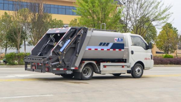 Pure Electric Energy Type Design Refuse Collection Compressible Garbage Bin Transport Truck Vehicles
