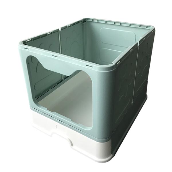 Foldable Self Cleaning Cat Litter Box with Drawer and Free Scoop N.W. 2850g Sustainable