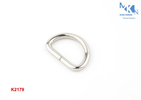 Custom Design Metal D Ring Belt Buckle , D Ring Hardware For Bag Making