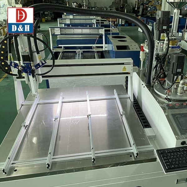 Máquina profissional de gotejamento de resina epoxi para revestimento de resina transparente em ímãs de frigorífico