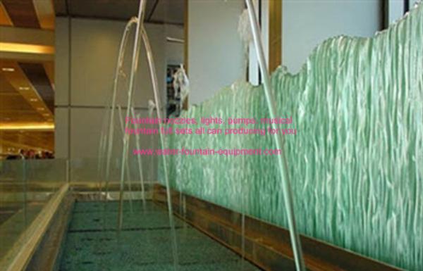 CE 1 Inch Connection Laminar Jet Fountain With Led Light Inside