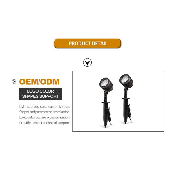 Регулируемый угол светодиодного садового освещения 2700k - 6500k IP65 Внешний деревянный светопроектор