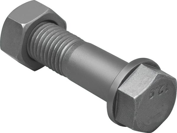 Carbon Steel Hexagon Head Bolt And Nuts , Grade 10.9 Track Pad Bolts