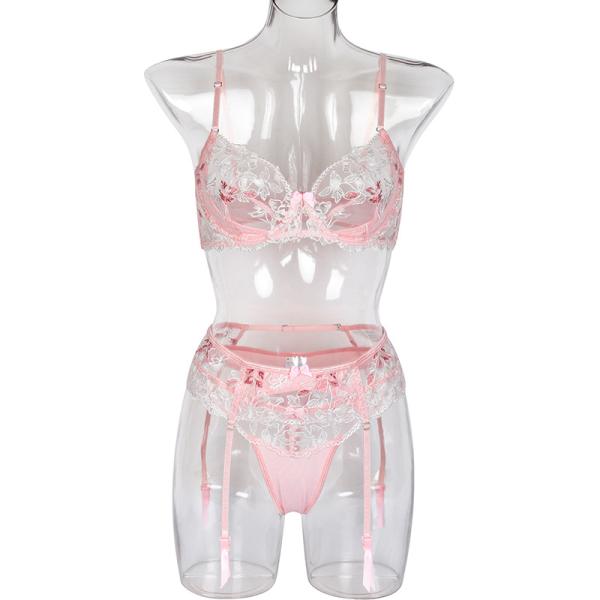 Nighty Lace Mesh Lingerie Hollow Sexy Floral Embroidery Lingerie