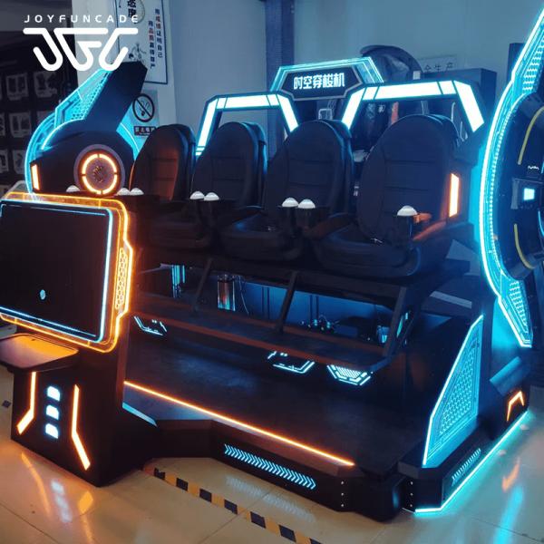 Four-seat Rotating 9D Virtual Reality Theater With multiplayer gaming suitable for shopping malls.