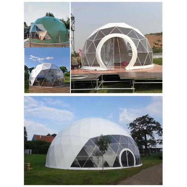 2-10 People Falimy Holidays Outdoor Geodesic Round Camping Dome Tent For Resort