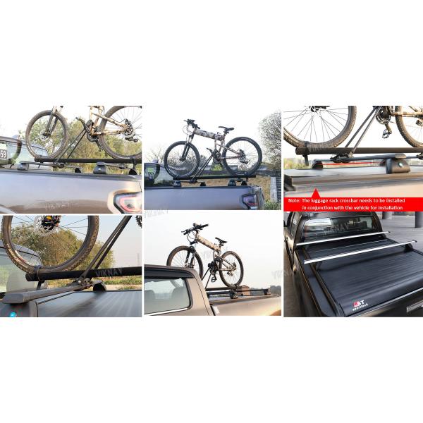 AluminumTruck Pickup Tonneau Cover Bike Bed Rack Mount Lockable Quick Release Universal