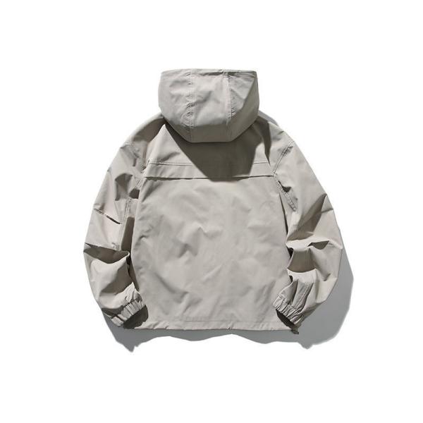 Oem Factory Manufacturer Custom Logo Windproof Vintage Campus Men Hooded Jacket