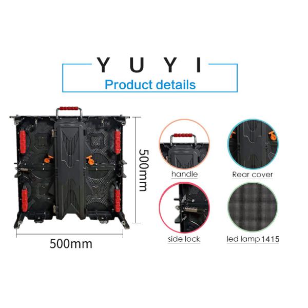 Panel de vídeo LED de alta resolución P2.6 P3.91 P4.81 para módulos de alquiler de interiores tamaño 250 * 250mm Pitch de píxeles 2.604mm
