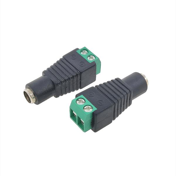 5.5mm x 2.1mm Female Jack DC Power Adapter for CCTV Camera LED Strip Lights