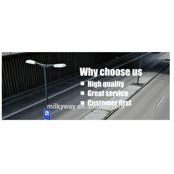 12 M 3.5mm Double Arm Street Light Poles , Steel Tubular Pole 15 Years Warrenty
