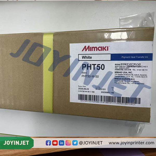 Original Mimaki PHT50 Heat Transfer Pigment Ink Set CMYK+White 600ml/500ml ECO PASSPORT Certified for TxF Printers