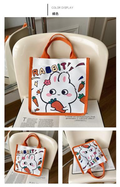 Winnie The Pooh Rubber Stamp Shopping Bag Kiki Titi Cartoon Shoulder Canvas Ladies