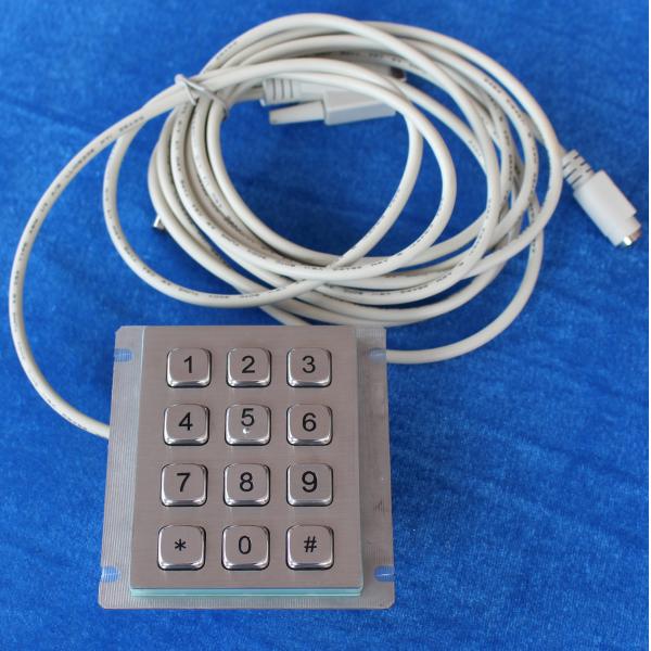 Industrial mini Rear Panel Mouting Steel Metal Numeric Keypad with USB or RS232 Interface