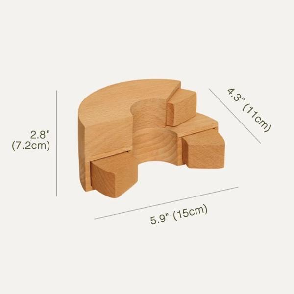 Personalized Jewelry Box Rotating Jewelry organizer Wooden Earrings Holder Unique Round Jewelry Case Gift for Her Annersay