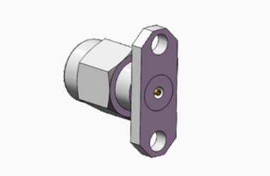 K2.92 Series Male Flange Mount RF Connector Stainless Steel Hole Depth 1.8mm