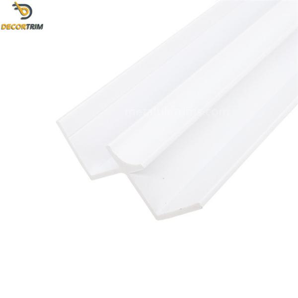 12mm White Internal Corner Tile Trim Plastic PVC Material For UV Board Connection