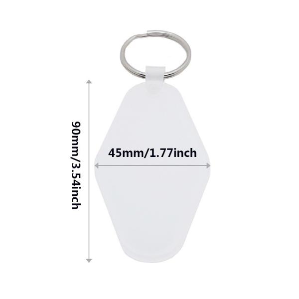 Single Sided Printing Sublimation Motel Keychain Acrylic Sublimation Keychain Blanks DIY