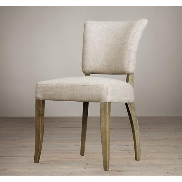 Classic french style resturant event dining chair leather material back with nails and seat with sold wood rental chairs