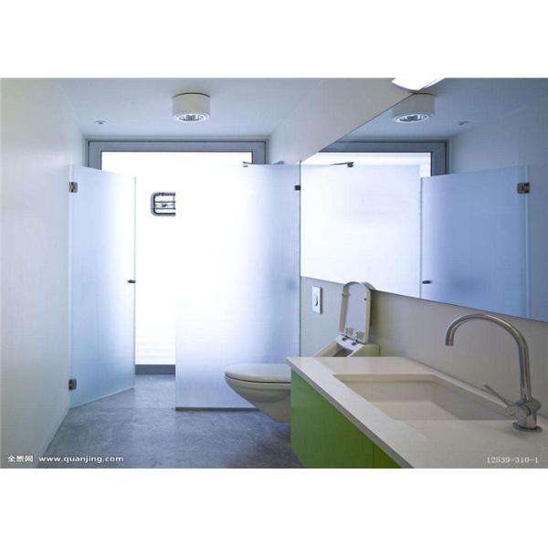Safety Tempered Frosted Glass Sheets Solid Tempered Glass Sheets Customized For Bathroom Door