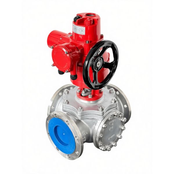 2in25in Explosion-proof Electric Angle-travel Three-way Ball Valve with Large-diameter Hard Sea High Torque LAC24VDC110V220V380V