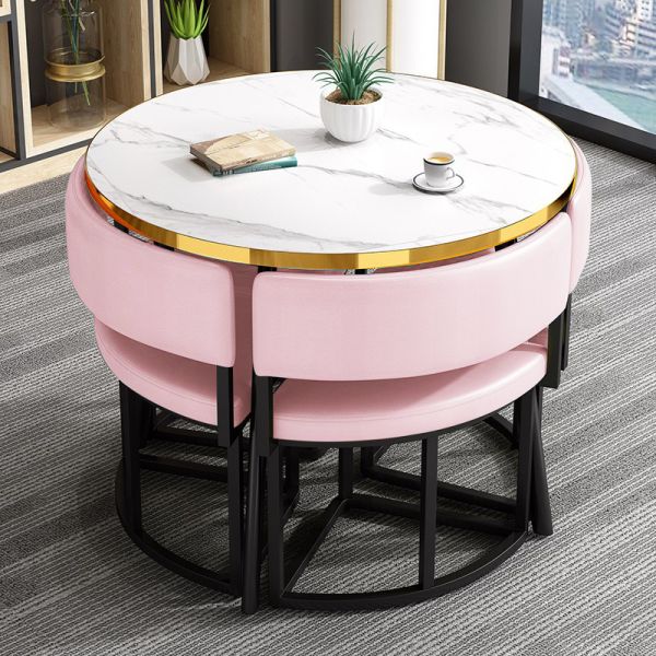 New Arrival Modern Round Dining Table Set Space-Saving South American Style Chair for Home Bedroom Living Room or Restaurant