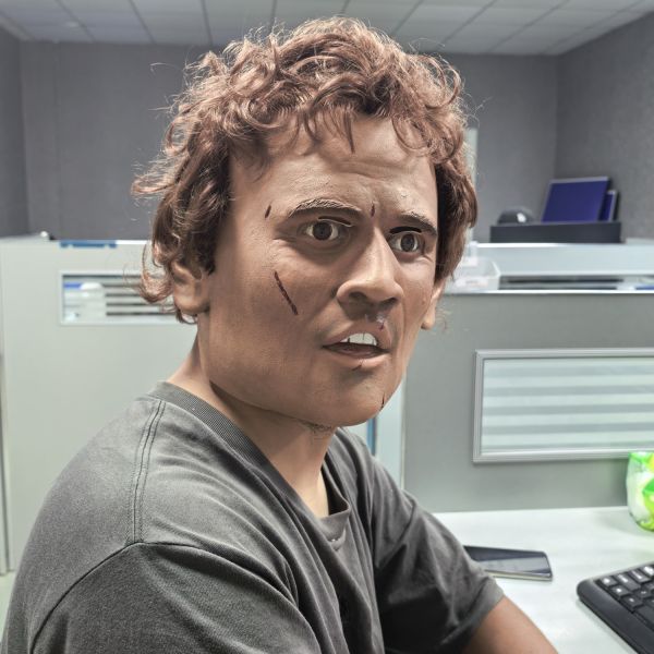 Lifelike Silicone Human Mask for Professional Costume and Theatrical Events One Size Fit Most