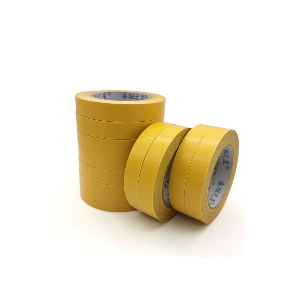 Wholesale Price Hot Melt Carpet Tape Double Sided Rubber Adhesive Pressure Sensitive Hot Melt Ginger Free Sample for Masking
