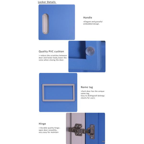 Одежд красочной шкафчик 6 двери стальной с изменением зеркала