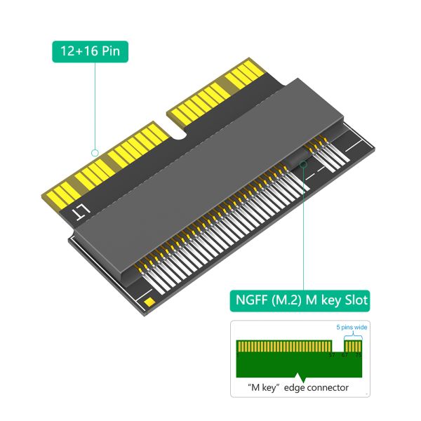 High Speed M.2 NVME SSD Adapter for MacBook Air Pro Retina with 12 Months Warranty
