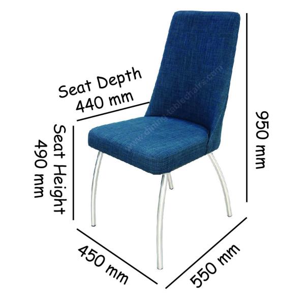 Fabric Upholstered Stainless Dining Chair Livingroom Chair Leisure Chair