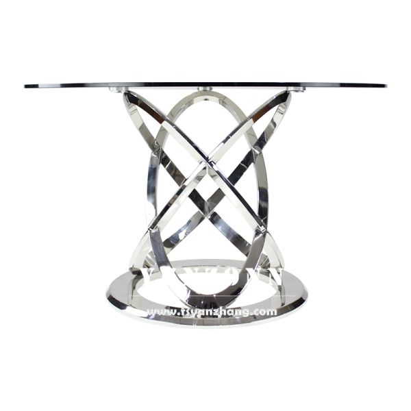 Modern Home Furniture for Dining Golden Stainless Steel Infinity Base Wedding Display Cake Tables for Banquet & Party Events