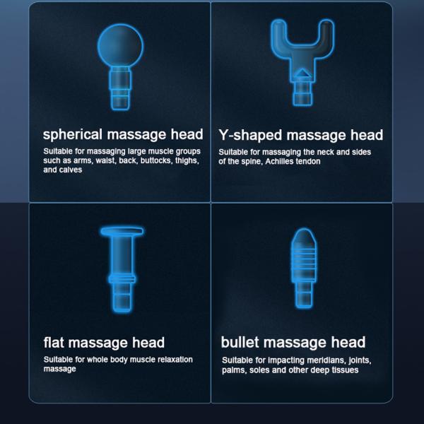 8 Heads Handheld Body Massager Gun Deep Tissue Full Body Percussion Massage Gun