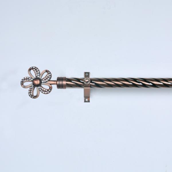 28mm Diameter Curtain Rod Set With Simple Brackets Vintage Red Antique Curtain Set