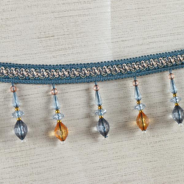 Handmade fashionable chain beads lace tassels fringes for curtain/sofa/pillow decoration