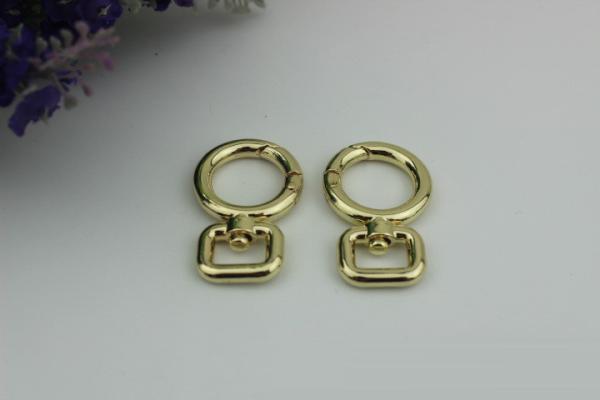 DIY Sewing handmade zinc alloy 16mm bag spring o rings for dog pet collar
