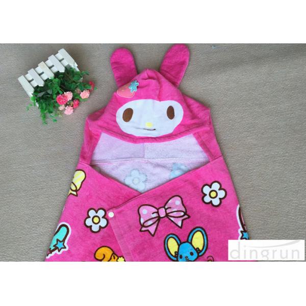 Lightweight Convenient Hooded Poncho Towels Breathable Lovely 60*120cm