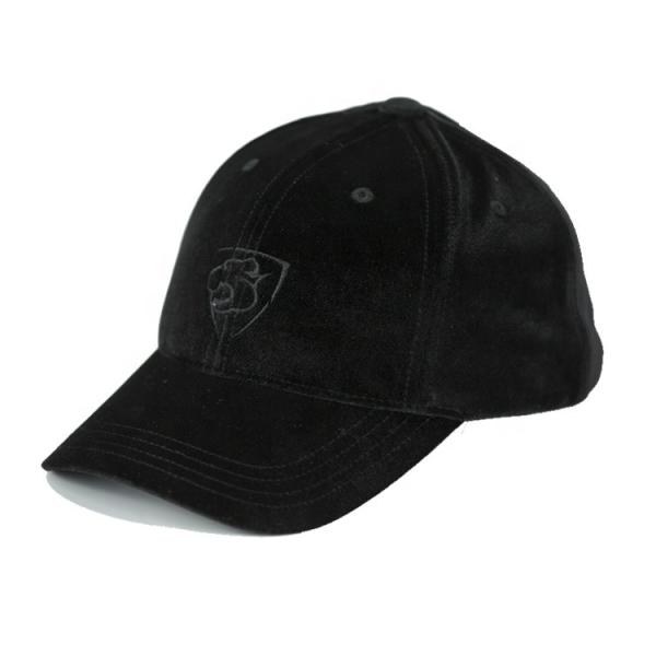 Unisex Fitted Unstructured Baseball Caps , Black Velvet Baseball Hat Quick Dry