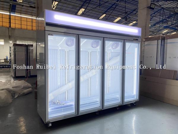 Supermarket Milk Beverage Refrigerated Showcase With Digital Temperature Controller