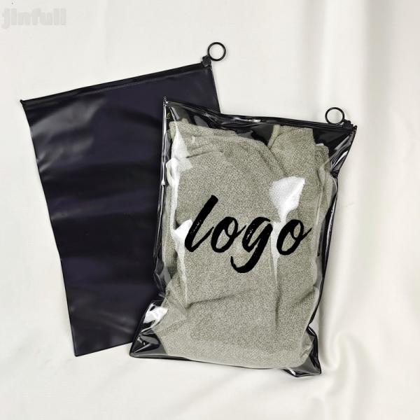 Custom Printed Clothing Zipper Packaging Bags For Clothing Brands