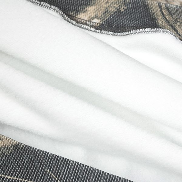 Support Customized 500GMS Autumn Winter 100% Cotton Vintage Fleece Washed Jersey Oversized Hoodie Full Printed Branches