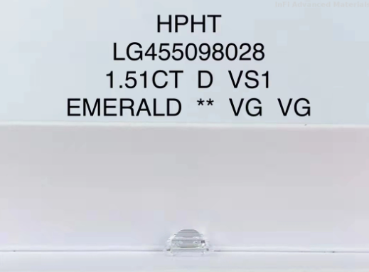 1.51 Ct VG Лабораторно выращенный изумрудовый бриллиант HPHT D цвет VS1 бриллиант
