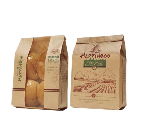 Bread Bag Poly Pouches Bags Food contact Plastic Bread Bags With Window