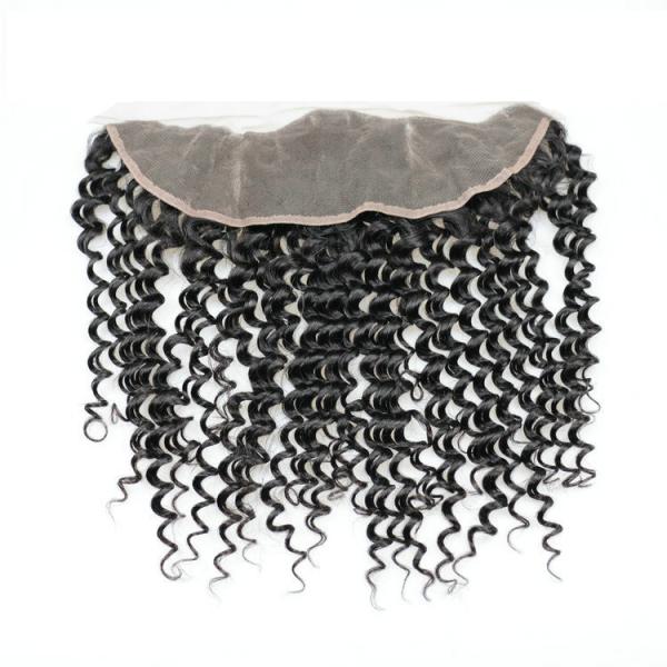 13x4 13x6  Perruque Hd Lace Frontal Naturel Brazilian Human Hair HD Lace Frontal Closures  with deep wavy curly