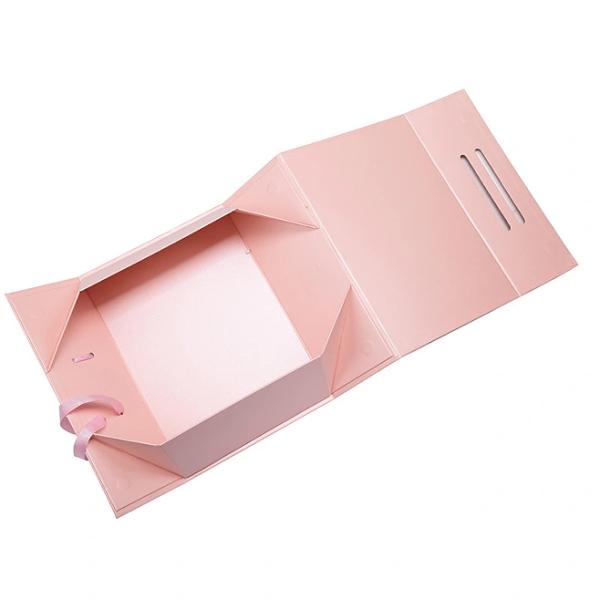 Cosmetic Folding Corrugated Cardboard Gift Boxes Gift Hamper With Ribbon
