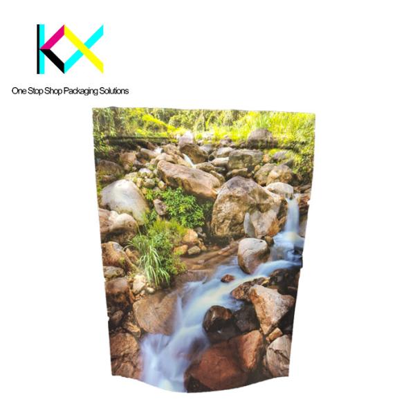 120um-130um Thickness Compostable Food Pouches Ziplock Sealable Paper Pouch