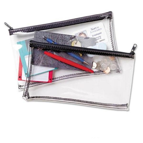 Clear PVC Zipper Bank Bags Waterproof Deposit Bags Custom Size Available for Bank Checks ID Cards and Stationery Storage